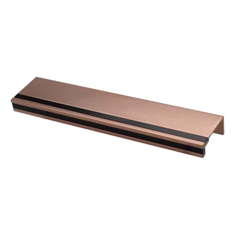 RAB 128mm Aluminum Rose Gold & Black Wardrobe Pull Handle, P02