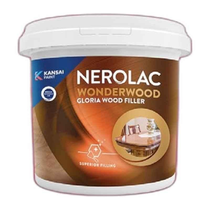 Nerolac Wonderwood 1kg Teak Gloria Wood Filler Wall Putty with FastDrying, Non & Toxic Stain Resistant