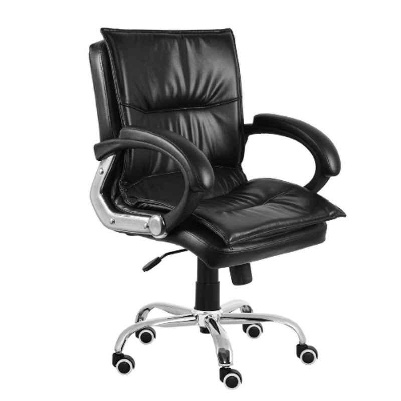 Oakcraft 101.92x45x44cm Leatherette Black Revolving Executive Chair, OC-04