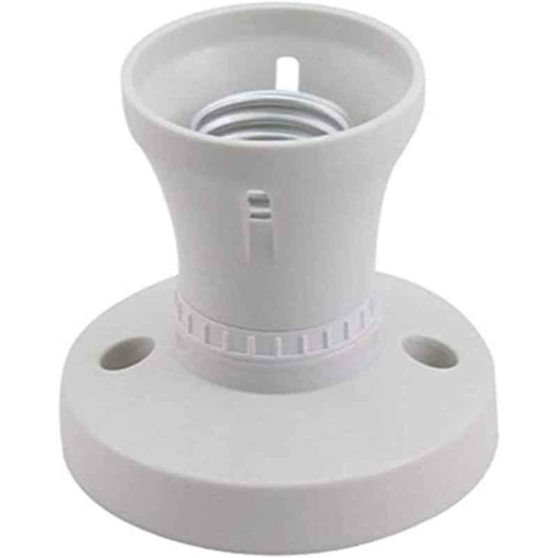 Reliable Electrical E27 Plastic Batten Base Screw Lamp Holder (Pack of 5)
