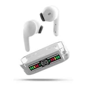 TecSox Max-12 3.7V 400mAh White Wireless Earbud with Mic & 40hr Play Time