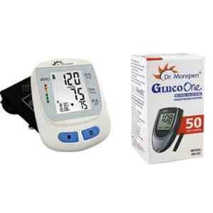 Dr. Morepen BP-09 Blood Pressure Monitor & BG-03 Gluco One 50 Test Strips Combo