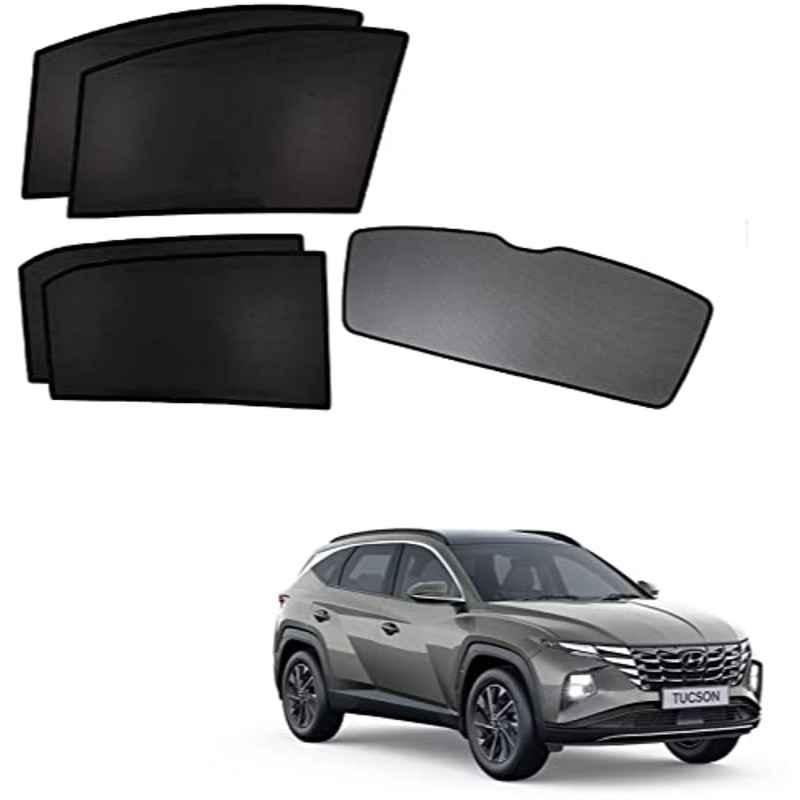 Kozdiko 5 Pcs Polyester Black Non Magnetic Window & Rear Sun Shades Set for Hyundai Tucson 2022-Present