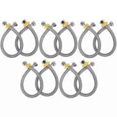 Fastgear 24 inch Stainless Steel Silver Connection Pipe, FG050 (Pack of 10)