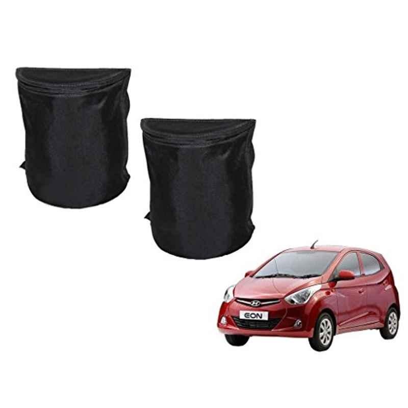 Kozdiko 2 Pcs Black Semi Cylindrical Car Dustbin Set for Hyundai Eon