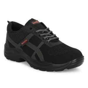 Kavacha S216 Black Knitted PU Sole Steel Toe Safety Shoes, Size: 11