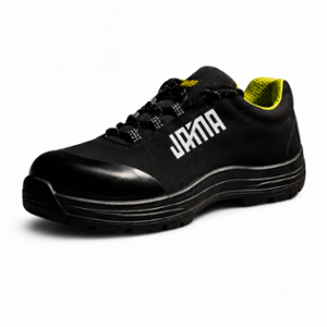 Jama Omaha Leather Double Density PU Sole Steel Toe Green & Black Safety Shoes, JB-182, Size: 6