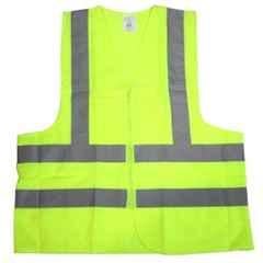 SSWW 150 GSM Green Polyester, Mesh & Fabric Fine Quality Jacket with 2 Inch Net Reflective Tape