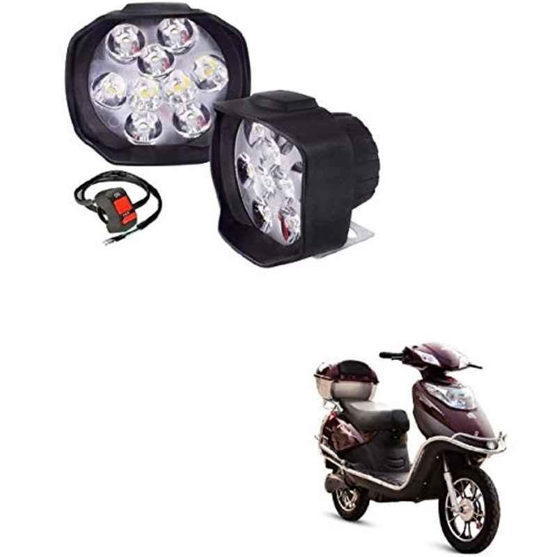 Kozdiko 2 Pcs Sheen 9 LED 6000k Cree LED Transformer Bumble Bee Style LED Fog Light Set for Hero Electric Flash