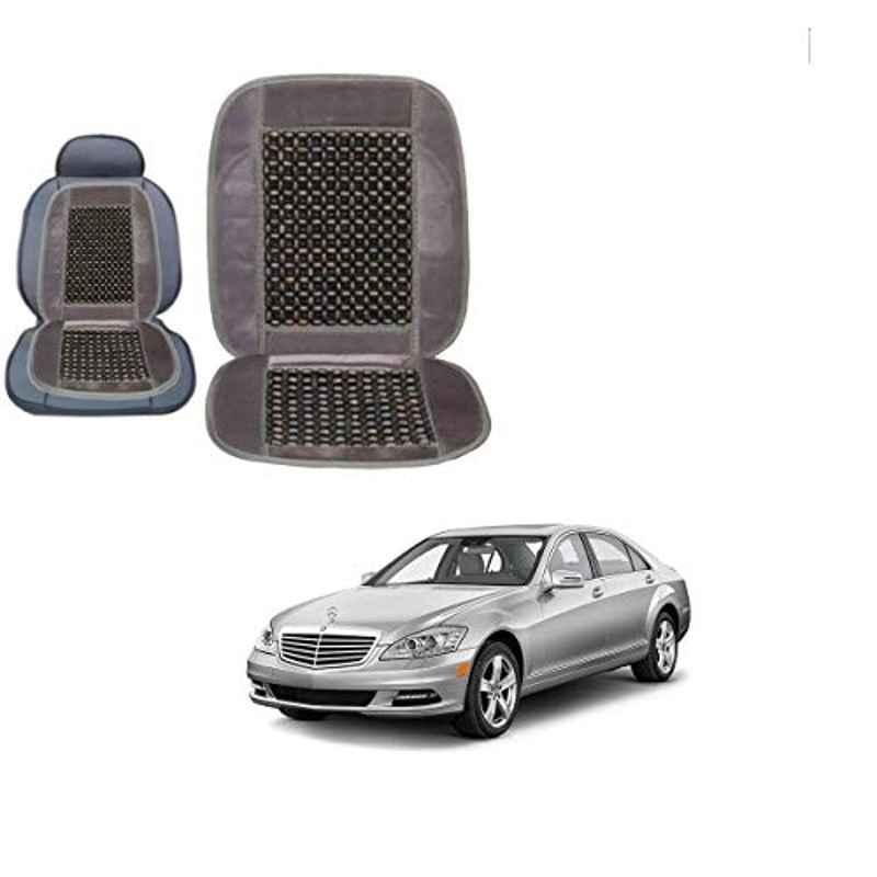 Kozdiko Wooden Bead Seat with Grey Velvet Border for Mercedes Benz S-Class