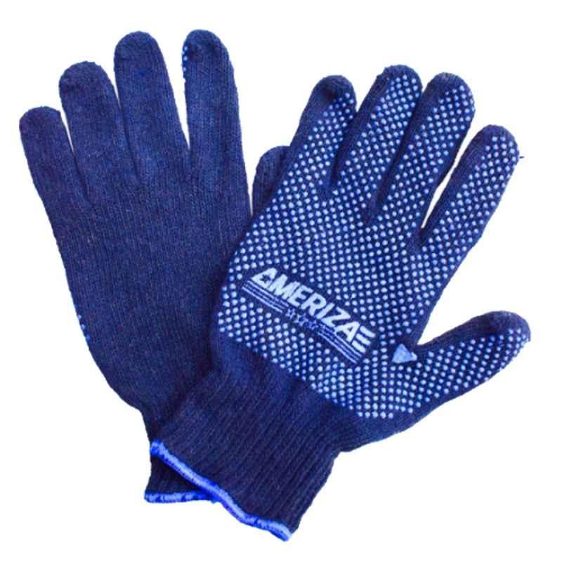 Ameriza M106570821 Kndda Cotton Navy Blue Safety Gloves, Size: Universal