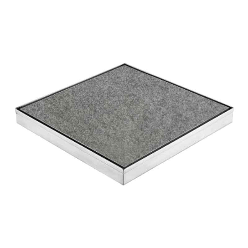 Lipka 12x12 inch Stainless Steel Square Tile Insert Floor Drain, 919