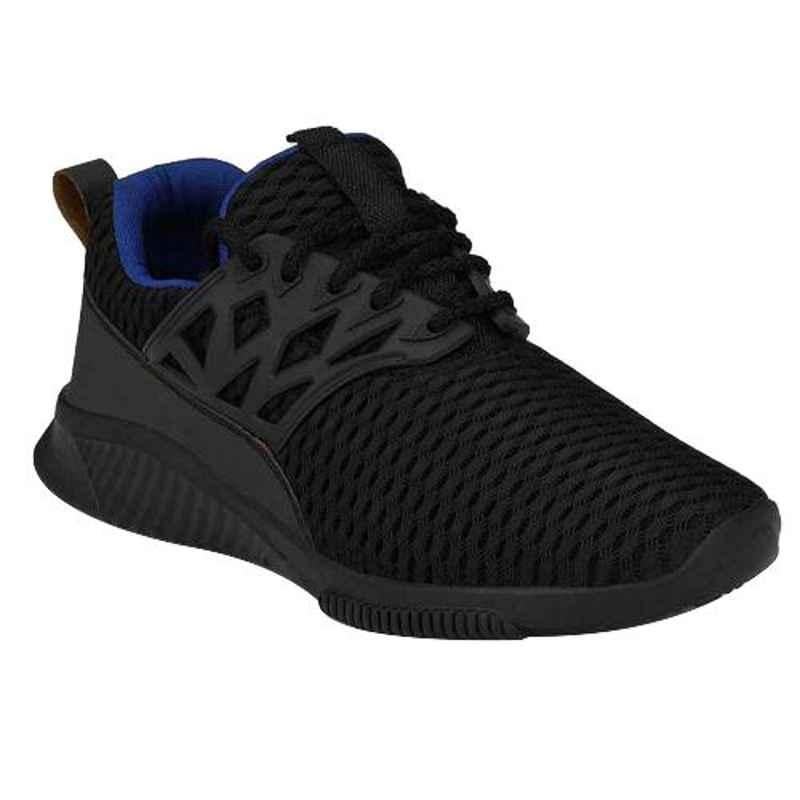 Wonker 6149 Mesh Steel Toe Black Work Safety Shoes, Size: 9