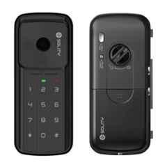 Solity 10-12mm Black Smart Doot Lock for Glass Door, GG-33B