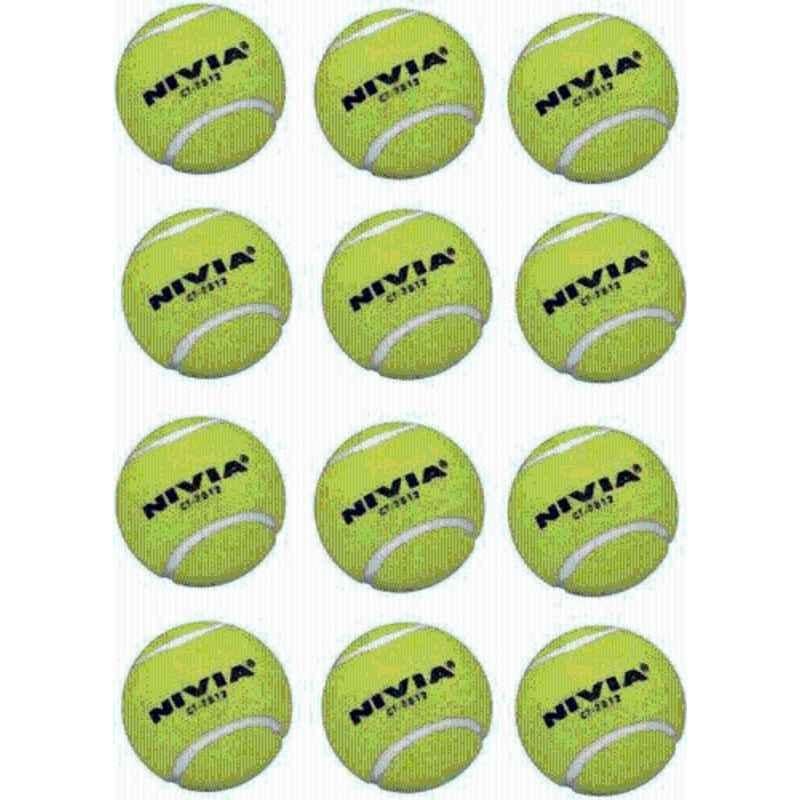 Nivia Cricket Tennis Ball (pack of 12) Yellow Cricket Tennis Ball (Pack of 12)