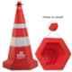 Nilkamal 750mm Traffic Safety Cone with 4m Chain & 4 Hooks (Pack of 4)
