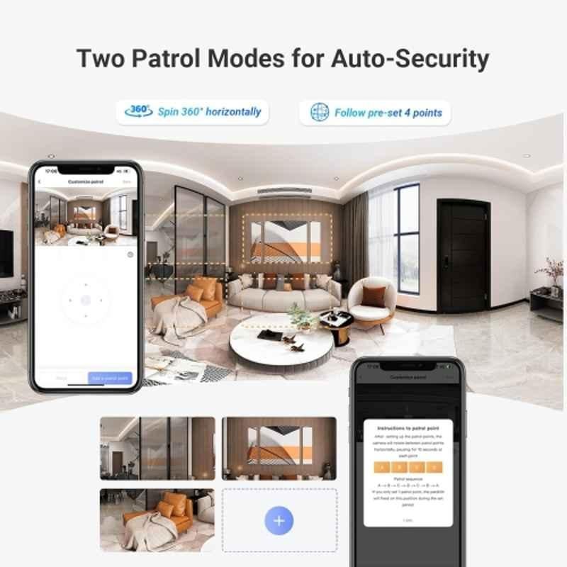 EZVIZ H7C Dual 2k Lens Pan-Tilt Smart Wi-Fi Camera Color Night Vision & SD Card Support Upto 512GB 2 Way Calling, 360 deg Panoramic View,