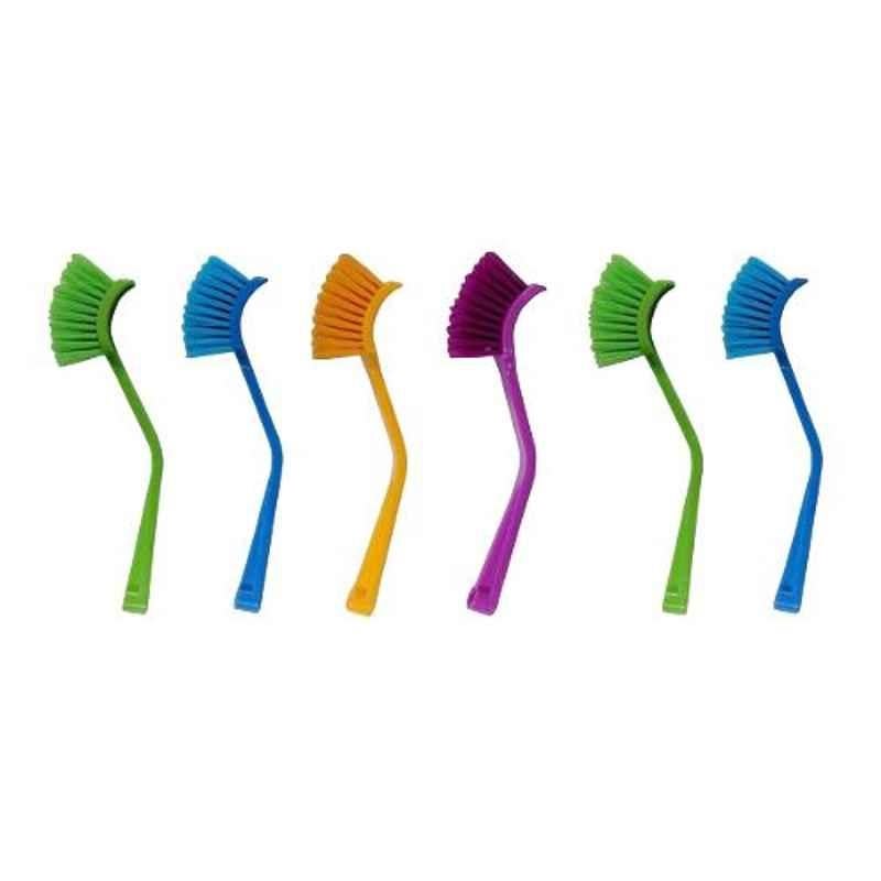 A-One Multicolour Nylon Wash Basin & Sink Cleaning Brush (Pack of 6)