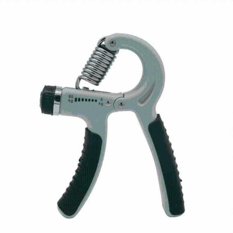 QUIT-X 8.3cm 5-60kg Grey Easy Setting Adjustable Resistance Non-Slip Hand Fitness Grip