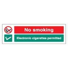 SUNSIGNS 300x100mm Vinyl & Sun Board No Smoking Electronic Cigarettes Permitted Signage, SS0242VNLM1HPIAAG