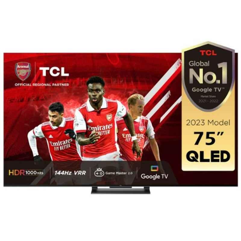 TCL 75 inch 4K Android Smart QLED TV, 75C745