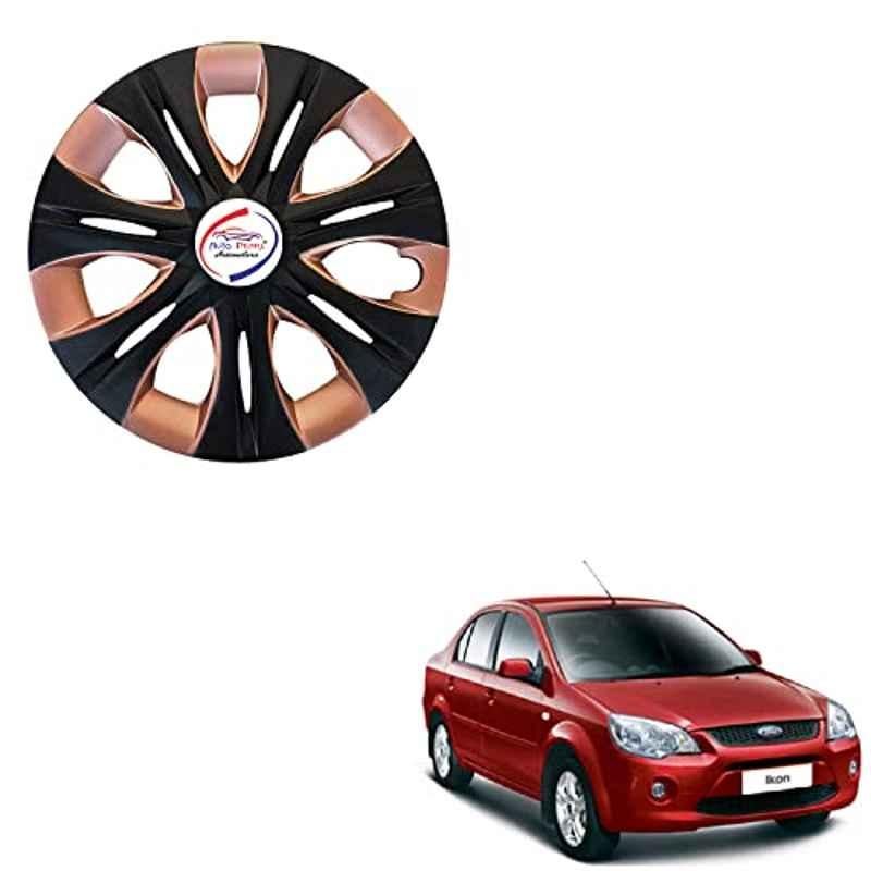 Auto Pearl 4 Pcs 13 inch ABS Black Copper INBC05 Hubcap Wheel Cover Set with Retention Ring for Ford Ikon