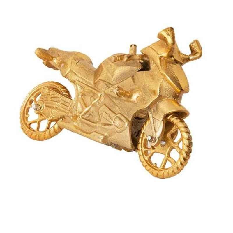 Casa Decor Gold Hog Metal Artifact Figurines Showpiece for Living Room, CDART051