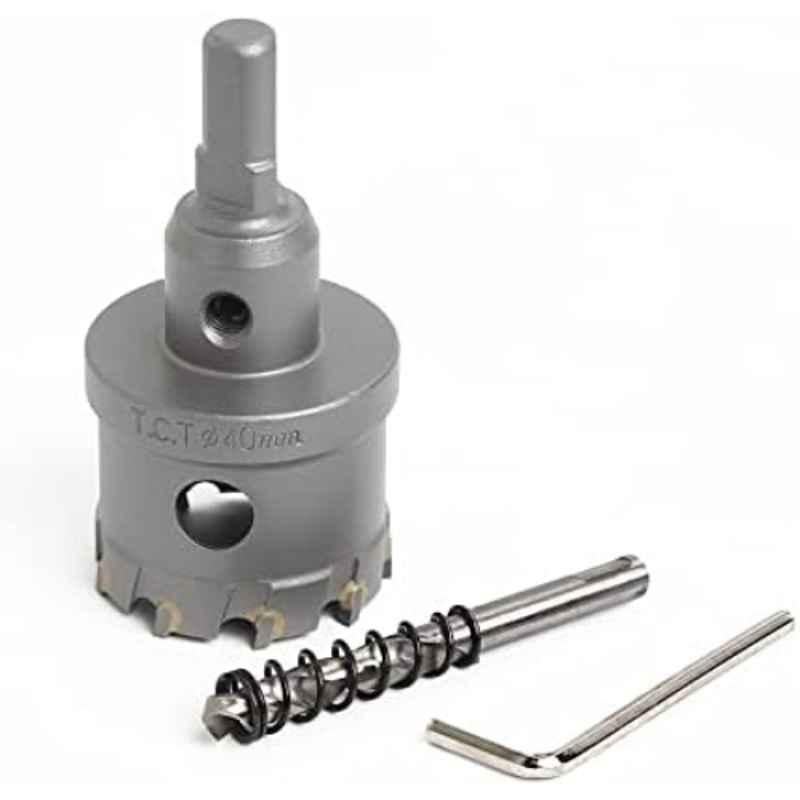 VTOOLS 40mm Tungsten Carbide TCT Hole Saw Cutter with Pilot Drill Bit & Allen Wrench, VT3122