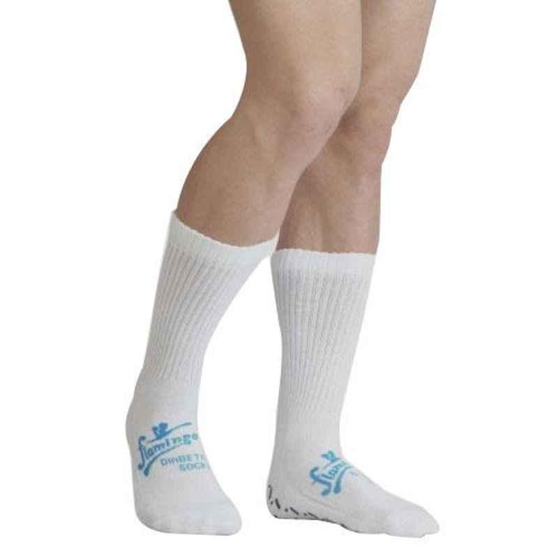 Flamingo Gray Diabetic Socks with Anti Skid