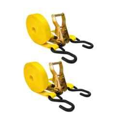 Trion Products 25x15ft Alloy Steel & Polyester Heavy Duty Ratchet Belt with S Hook, 1541S15-2 (Pack of 2)