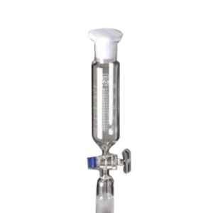 Glassco 50ml Boro 3.3 Glass Cylindrical Separating Funnel with Glass Stopcock, 165.202.02A