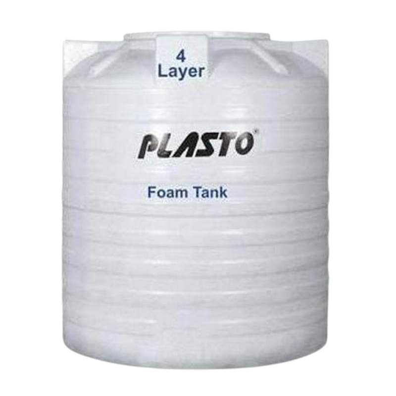Plasto 500L White 4 Layer Roto Moulded Foam Water Storage Tank