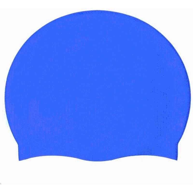 Matrica Silicone Blue Wrinkle Free Swimming Cap for Men, Women, Boys, Girls & Senior, Size: Free