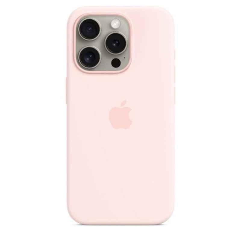 Apple iPhone 15 Pro Silicone Light Pink Back Case with MagSafe, MT1F3ZM/A