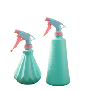 OEM 2 Pcs 500 & 700ml Plastic Blue Spray Bottle Set with Adjustable Mist & Stream