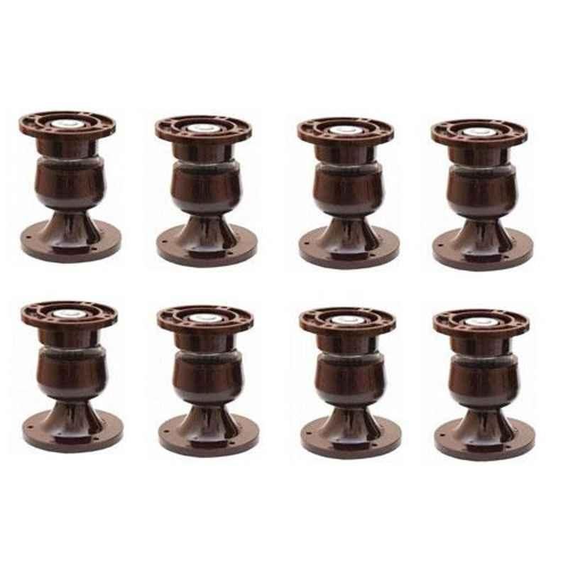 Nixnine Plastic Brown Magnetic Door Stopper, NO-5_BRN_8PS_A (Pack of 8)