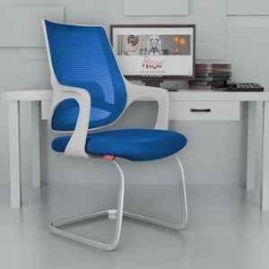 Rose Mono Mesh White & Blue Mid Back Office Chair