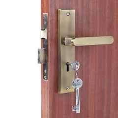Handle Waala LB304 8 inch 60mm Stainless Steel Antique Brass Finish Mortise Door Lock Set with Brass Lock Body