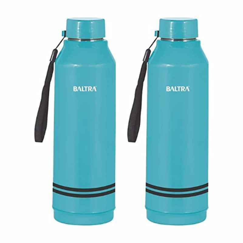 Baltra Jolly 700ml Stainless Steel Turquoise Hot & Cold Water Bottle, BSL-29 (Pack of 2)
