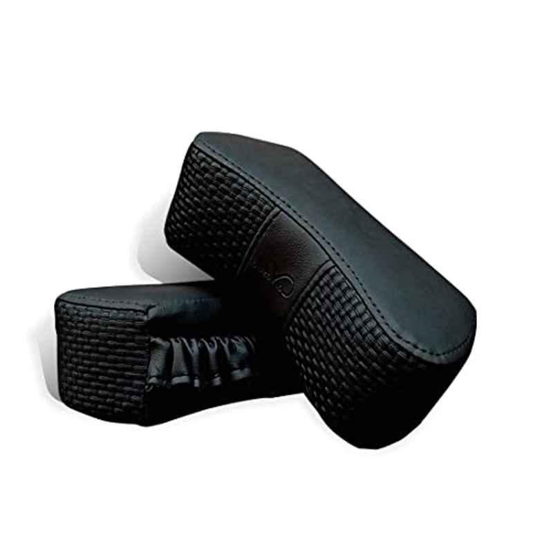 Kozdiko 2 Pcs Memory Foam Black Luxurious Neck Rest Set for All Cars, koz_43546