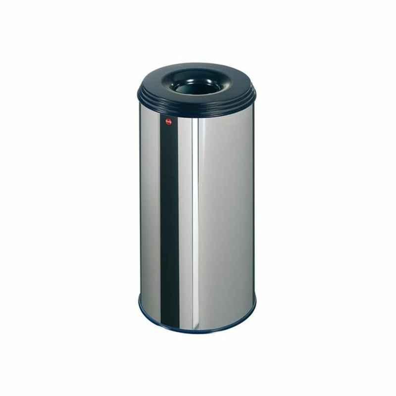 Hailo Waste Bin, HLO-0950-022, ProfiLine Safe XL, 45 L, Silver