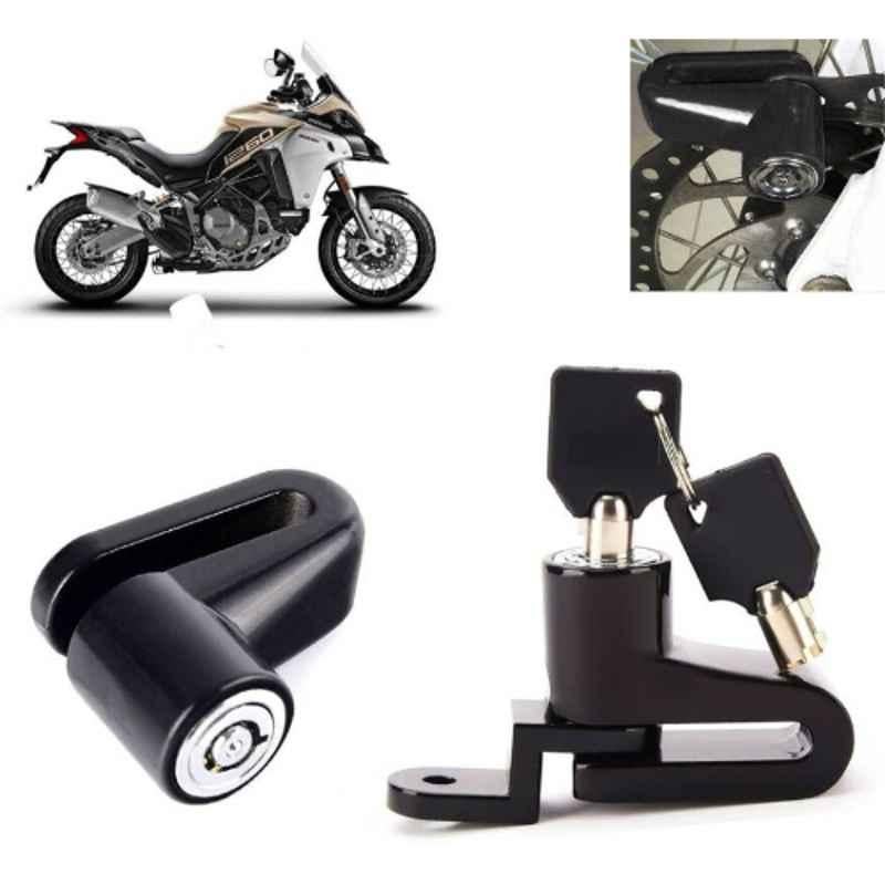 Auto Pearl Steel Black Heavy Duty Anti-Theft Disc Brake Lock for Multistrada 1260, Lock_153