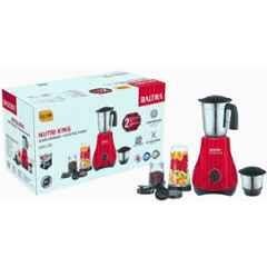 Baltra Nutri King 550W ABS Red Mixer Grinder with Polycarbonate & Stainless Steel 4 Jars, BMG-218