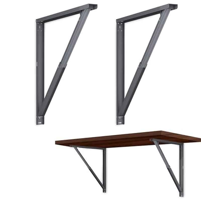 Plantex 24 inch Galvanized Steel Grey Foldable Table Bracket