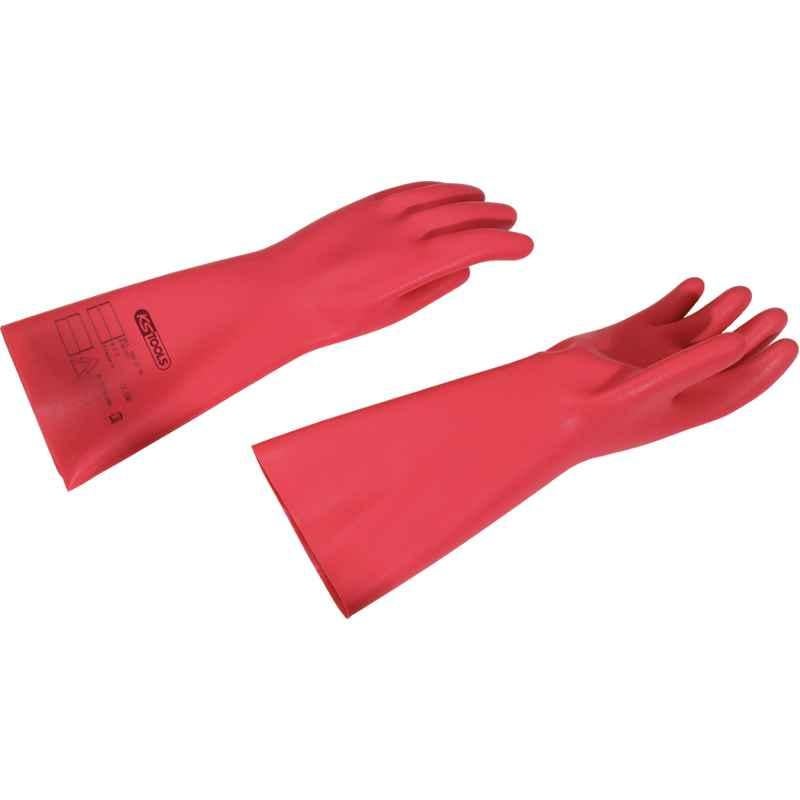 KS Tools 117.1661 Latex Red Insulated Electrical Protective Gloves, Size: 9