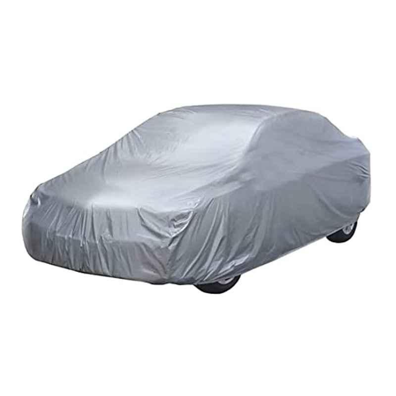 Kozdiko Matty Silver Car Body Cover with Buckle Belt for Volkswagen Vento