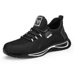 VACPAC Bold Rubber Steel Toe Black Sports Safety Shoes, Size: 9