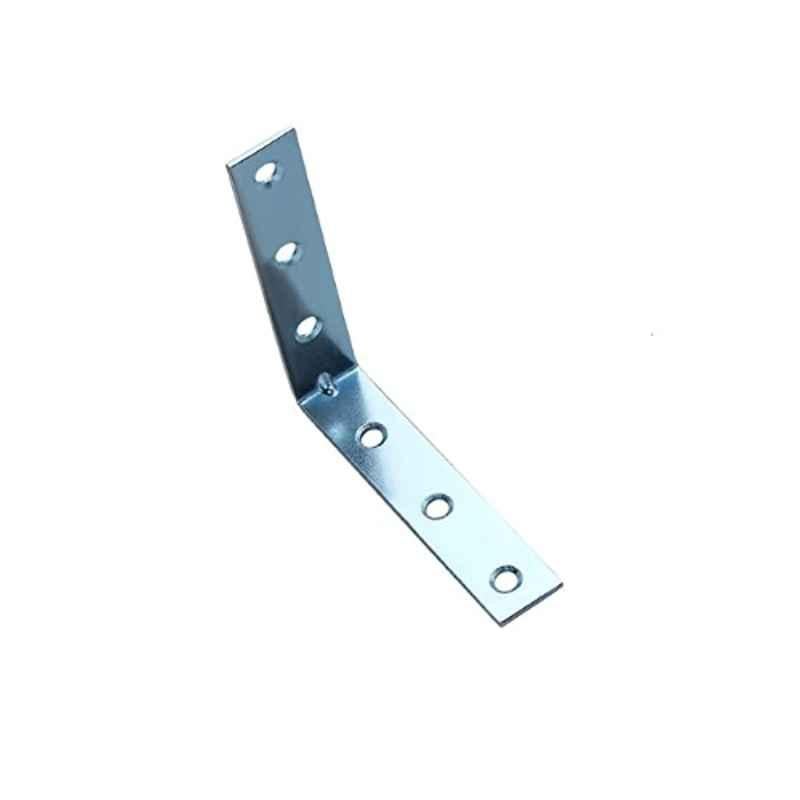 Screwtight S040107BZP-5 4 inch Iron Zinc Plated Corner Bracket (Pack of 5)