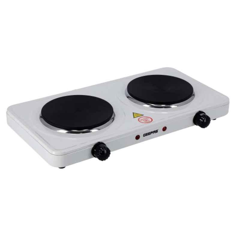Geepas 2000W 155x155mm Cast Iron Electric Double Hot Plate, GHP32014
