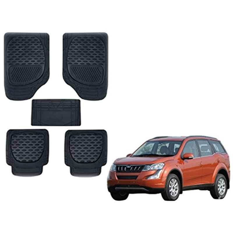 Kozdiko 6255TW 5 Pcs PVC & Rubber Black Car Mat Set for Mahindra XUV 500
